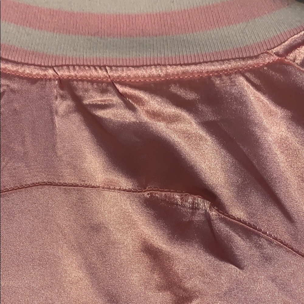 ✨MonMonCats✨ Pink Silk Varsity Jacket - Picture 7 of 9